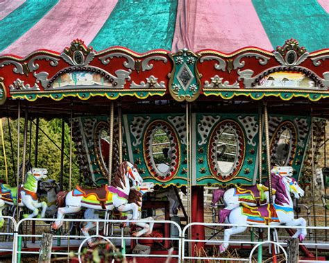 Vintage Circus Carousel Merry Go Round Photograph By Kathy Clark