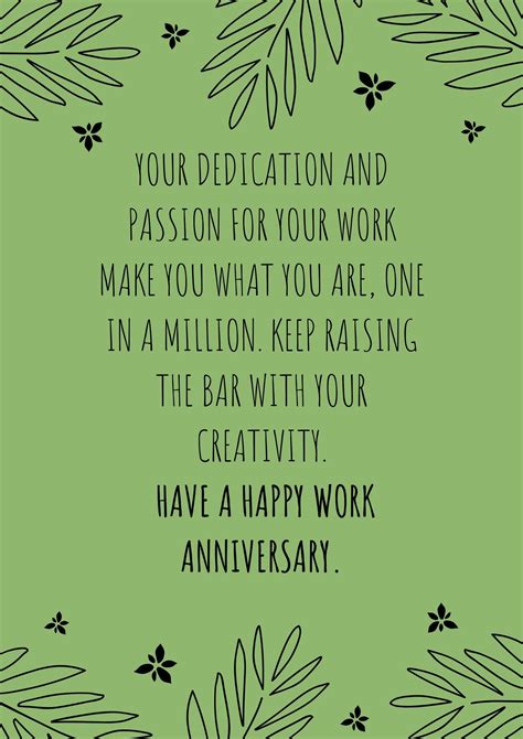 Happy Work Anniversary Wishes Quotes