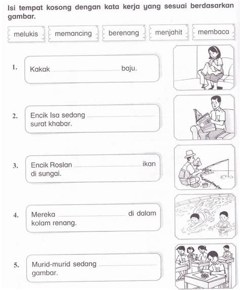 Lembaran Kerja Susun Ayat Tahun Lembaran Kerja Bahasa Melayu Tahun Images
