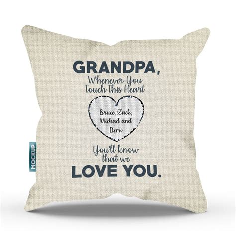 Grandpa Whenever You Touch This Personalized Throw Pillow Cover 18