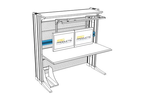 Esd Functional Rail Duo 1800 Mm For Esd Workstation Aes Oscar
