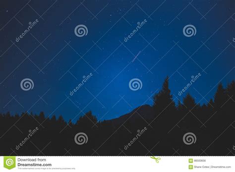 Soft Starlight Over Washington Wilderness Stock Photo Image Of
