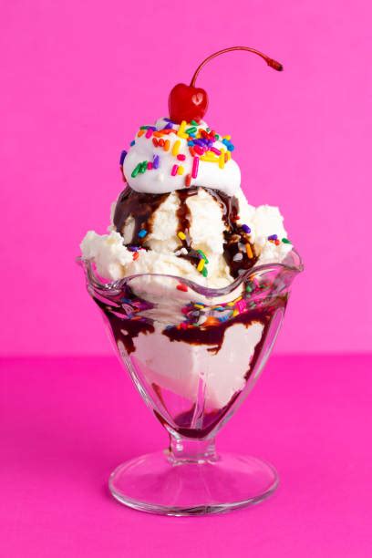 Best Ice Cream Sundae With Cherry On Top Stock Photos Pictures