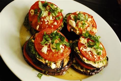 Checkout This Healthy Grilled Eggplant With Tomato And Feta Recipe At