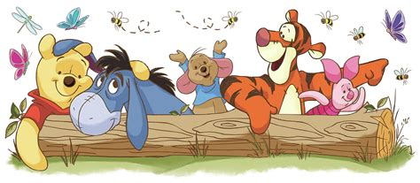 Milne and english illustrator e. RoomMates wandaufkleber Winnie the Pooh & Friends Vinyl 10 ...