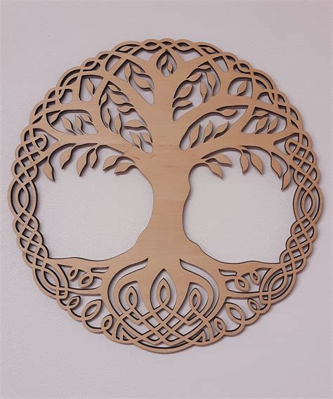 Celtic Tree Of Life Wood Wall Art Laser Cut Large Hanging Etsy