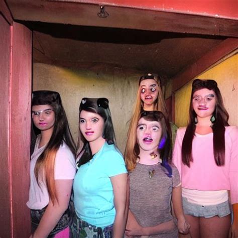 Deranged Sorority Girls Hologram Inside Creepy House Openart