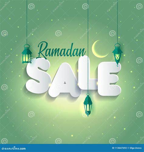 Vector Illustration Ramadan Sale Banner Discount Label Sale
