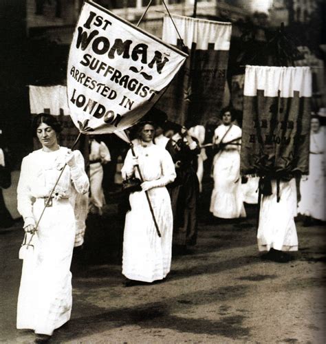 Suffragettes Marching To Protest The First Arrest Of A Suffragette In