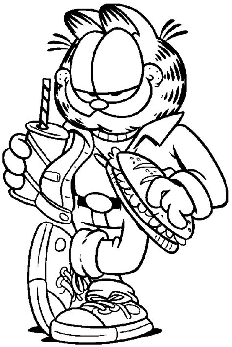 Odie And Garfield Christmas Coloring Pages