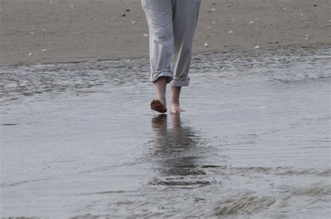 Woman Wading Through Water Free Stock Photo Public Domain Pictures