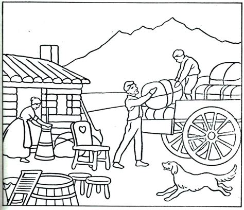 Horse And Wagon Coloring Pages At Free Printable