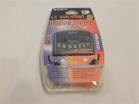 sony walkman wm fx451 digital tuning fm am stereo cassette player new old stock £123 24
