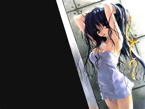 Wallpaper Gadis Anime Rambut Hitam Pakaian Mangaka 1600x1200