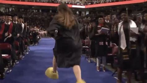 Sports World Reacts To College Mascot Revealing Herself At Graduation