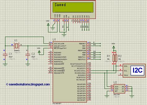 Interfacing Of Pic16f877 With I2c Based 24lc64 Eeprom Code Proteus