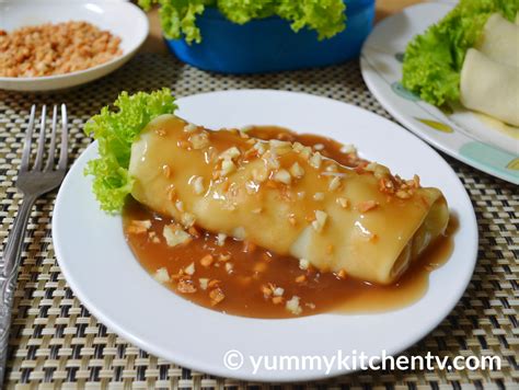 lumpiang sariwa with fresh wrapper and sauce yummy kitchen