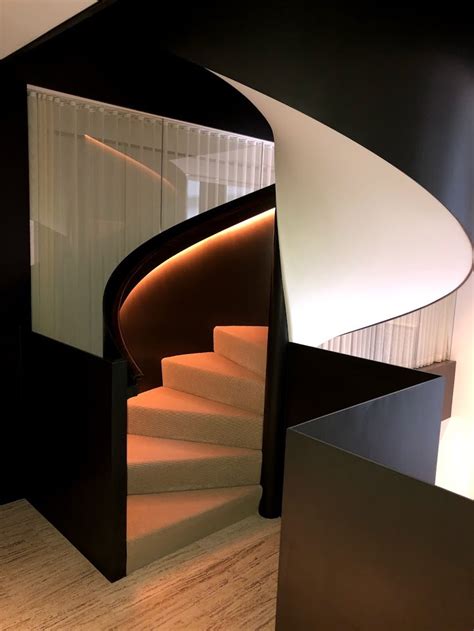 Circular Curved And Spiral Gallery Modern Staircase Chicago By