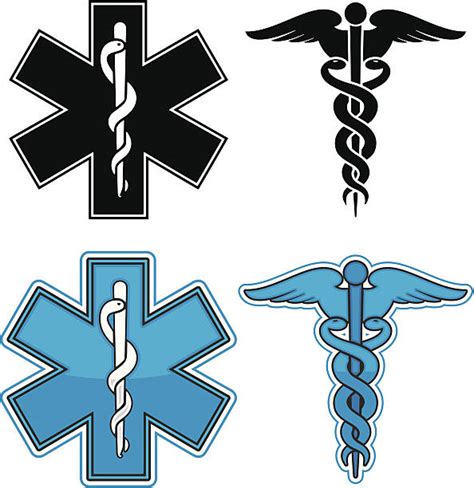 Silhouette Of Caduceus Medical Symbol Illustrations Royalty Free