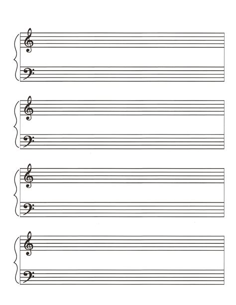 Blank Music Sheet Printable