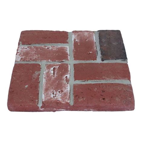 16 In Brickface Redused Stepping Stone 100046966 The Home Depot