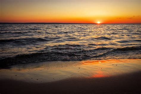 Colorful Ocean Beach Sunrise Dawn Over The Sea Stock Image Image Of