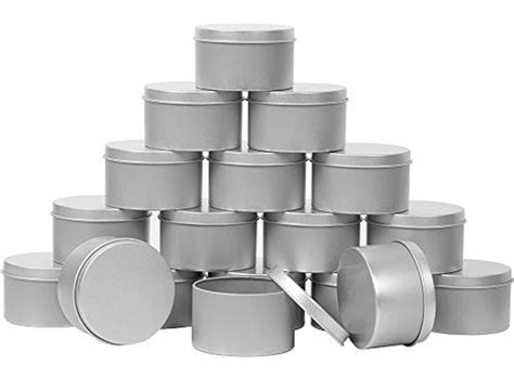 24 Pack 4 Oz Aluminum Round Tins Empty Tins Candle Tins Spice Tins With