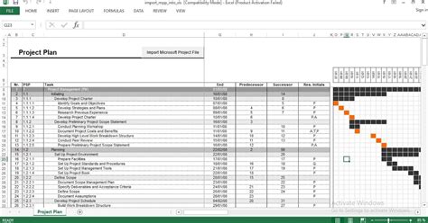 Project Plan Excel Template Engineering Management