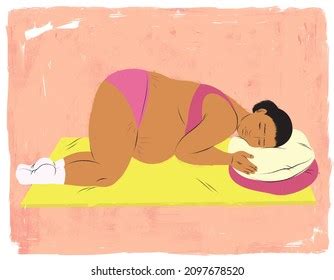 Birth Position Woman On All Fours Stock Illustration