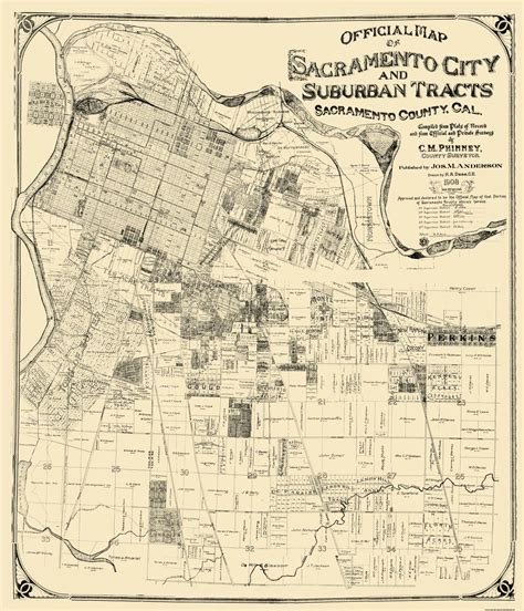 Sacramento City Map Poster Sacramento City Street Map Sacramento Print