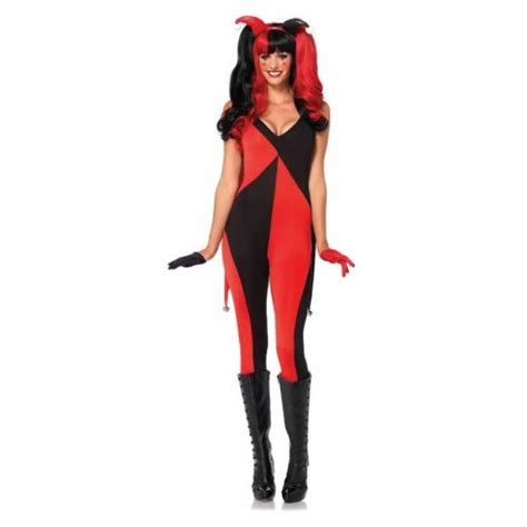 Leg Avenue Jingle Jester Harlequin Jumpsuit Adult Costume Halloween Ebay