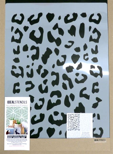 Leopard Print Wall Stencil Animal Print Home Decor Stencil Etsy
