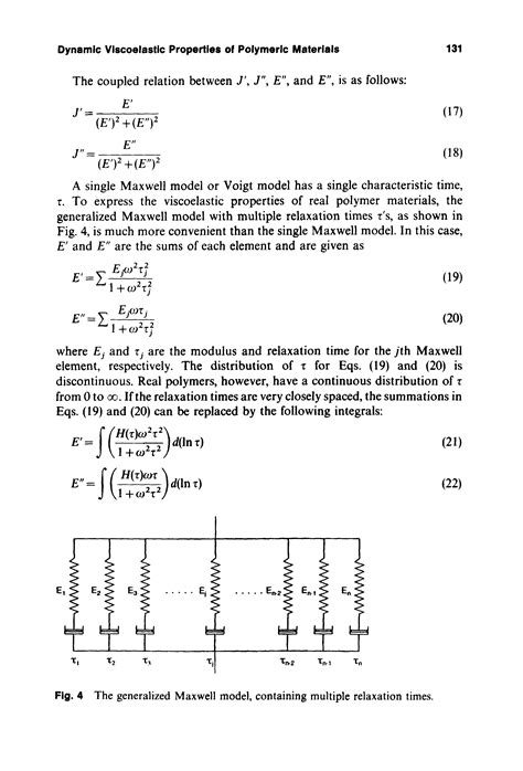 Relaxation Time Generalized Maxwell Model Big Chemical Encyclopedia