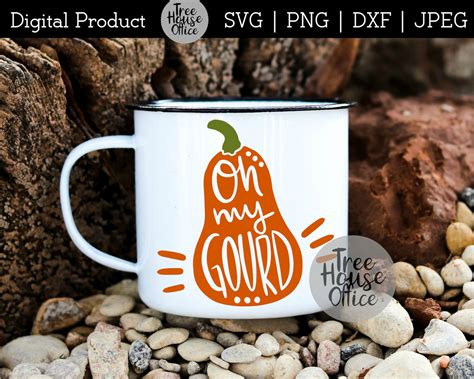 Oh My Gourd Svgdxfpngjpeg Funny Fall Thanksgiving Autumn Etsy