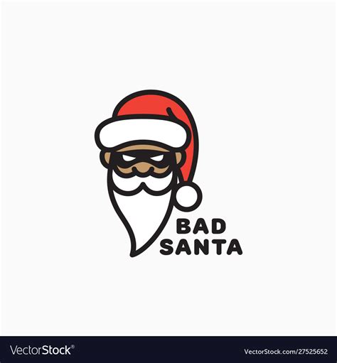 Bad Santa Logo Royalty Free Vector Image Vectorstock