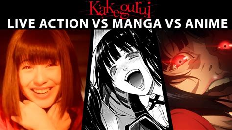 Kakegurui Live Action Vs Manga Vs Anime Comparison Season 1 Youtube