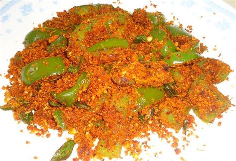 Karnataka Capsicum Fry Recipe Swasthis Recipes