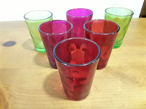 Six Coloured Glass Tumblers Casa King