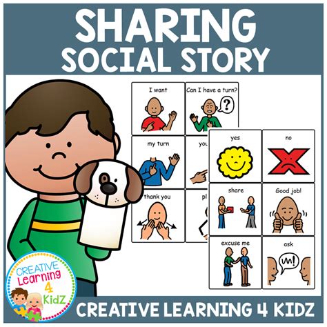 Social Story Sharing Book Cards ~digital Download~