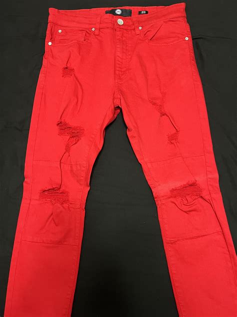 jordan craig jordan craig ripped red jeans grailed