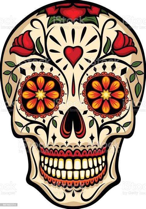 Top quality dia de los muertos sugar skulls, molds, skeleton folk art, cut paper banners, mexican oilcloth, and more! Sugar Skull Stock Illustration - Download Image Now - iStock