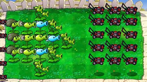 Plants Vs Zombies Hack All Pea Vs Zombie Lawn Mower YouTube