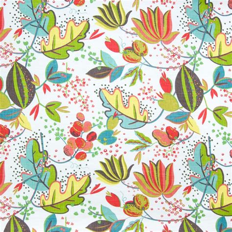 Teal fabric irregular floral pattern. Punch Pink and Teal Floral Print Upholstery Fabric ...
