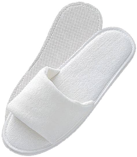 Ready Care Terrycloth Slippers Open Toe White