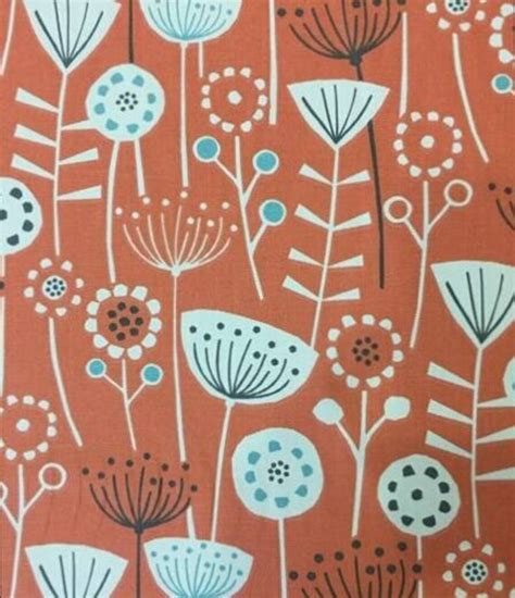 Scandinavian Fabric Floral Upholstery Drapery Fabric By The Etsy