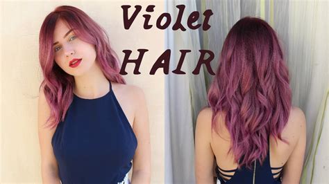 If you choose a dye that compliments your apply the dye everywhere except your roots. Dyeing My Hair VIOLET | Burgundy Roots + Purple Ends ...