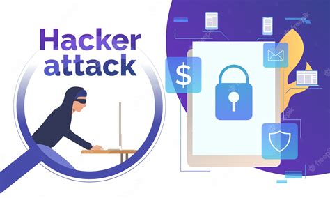 Free Vector Cyber Burglar Hacking Into Device