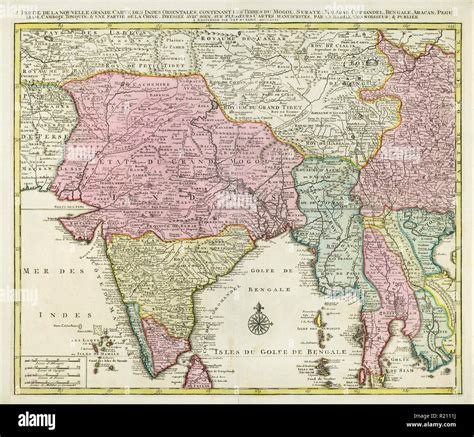 Karte Von Indien Und Südasien Dating Von 1792 Stockfotografie Alamy