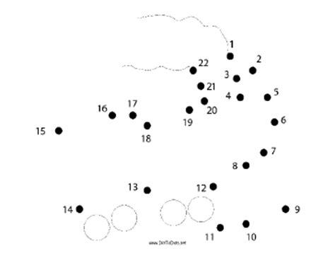 How to train your dragon. Printable Train Dot To Dot Puzzle