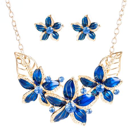 Buy Fashion Earring Luxury Necklace With Rhinestones